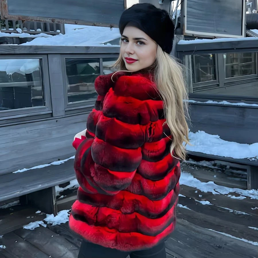 Luxury Cropped Fur Jacket New Winter Women Coats Coat High Quality Best Selling