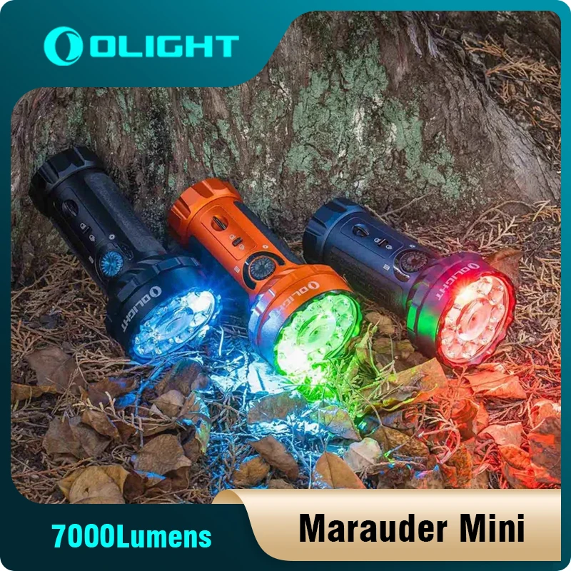 Olight Marauder Mini led flashlight 7000 lumens Magnetic Charging, Battery Included