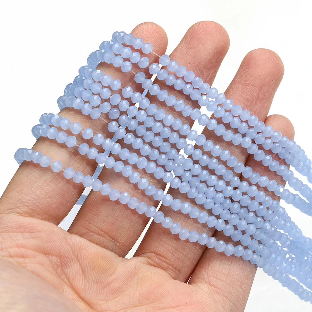 120 Stück Kristallglasperlen, Rondelle, aus Österreich, facettiert, lose, runde Perlen zum Basteln von Schmuck, für DIY-Halsketten und Armbänder. – Detail 26