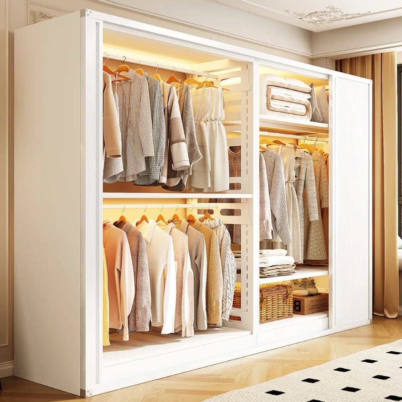 

Open storage clothes closet simple bedroom assembly floor clothes closet White Elegance armarios de habitación bedroom furniture