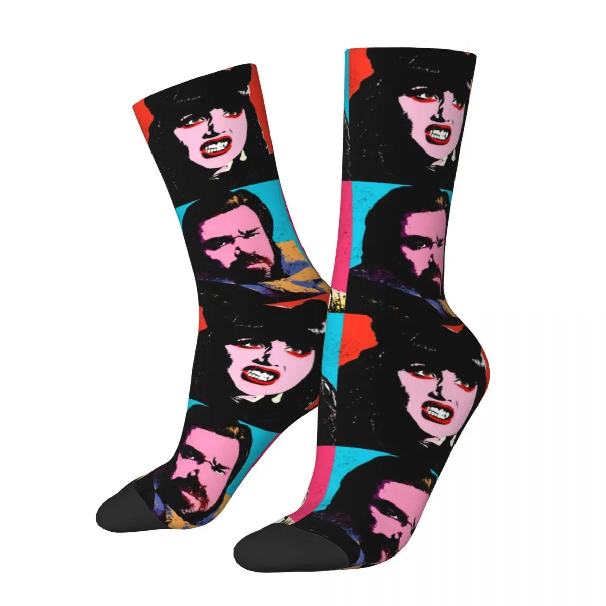 Unisex Vampire Warhol Socks Cotton Funny Happy Unique Socks Hip Hop Merch Middle TubeStockings Suprise Gift Idea