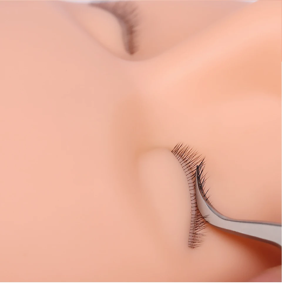 Silicone Head Training Mannequin With Removable Eyes Practice Head Model For Eyelashes Extensions Training Mannequin Head Makeup