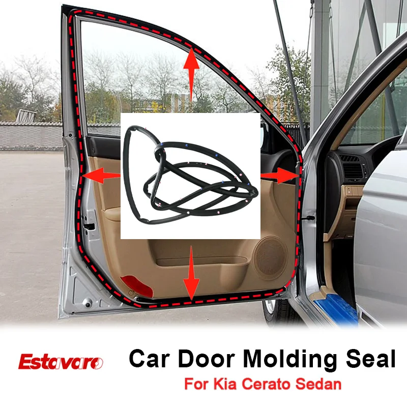 Waterproof Sealing Strip For Kia Cerato Sedan Car Door Strip Dustproof Door Waterproof Adhesive Sealing Strip Car Accessories