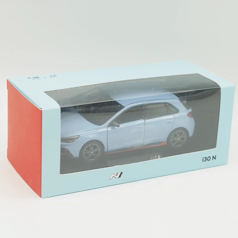 다이캐스트 1:38 스케일 i30 N 합금 풀백 자동차 모델 성인 소년 취미 컬렉션 기념품 선물 장식