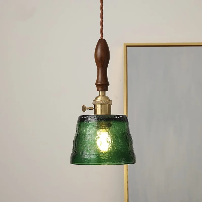 IWHD 4W Kleine LED Anhänger Lampen Für Schlafzimmer Lesen Badezimmer Loft Decor Kupfer Glas Nordic Minimalismus Hängen Licht Luminaria