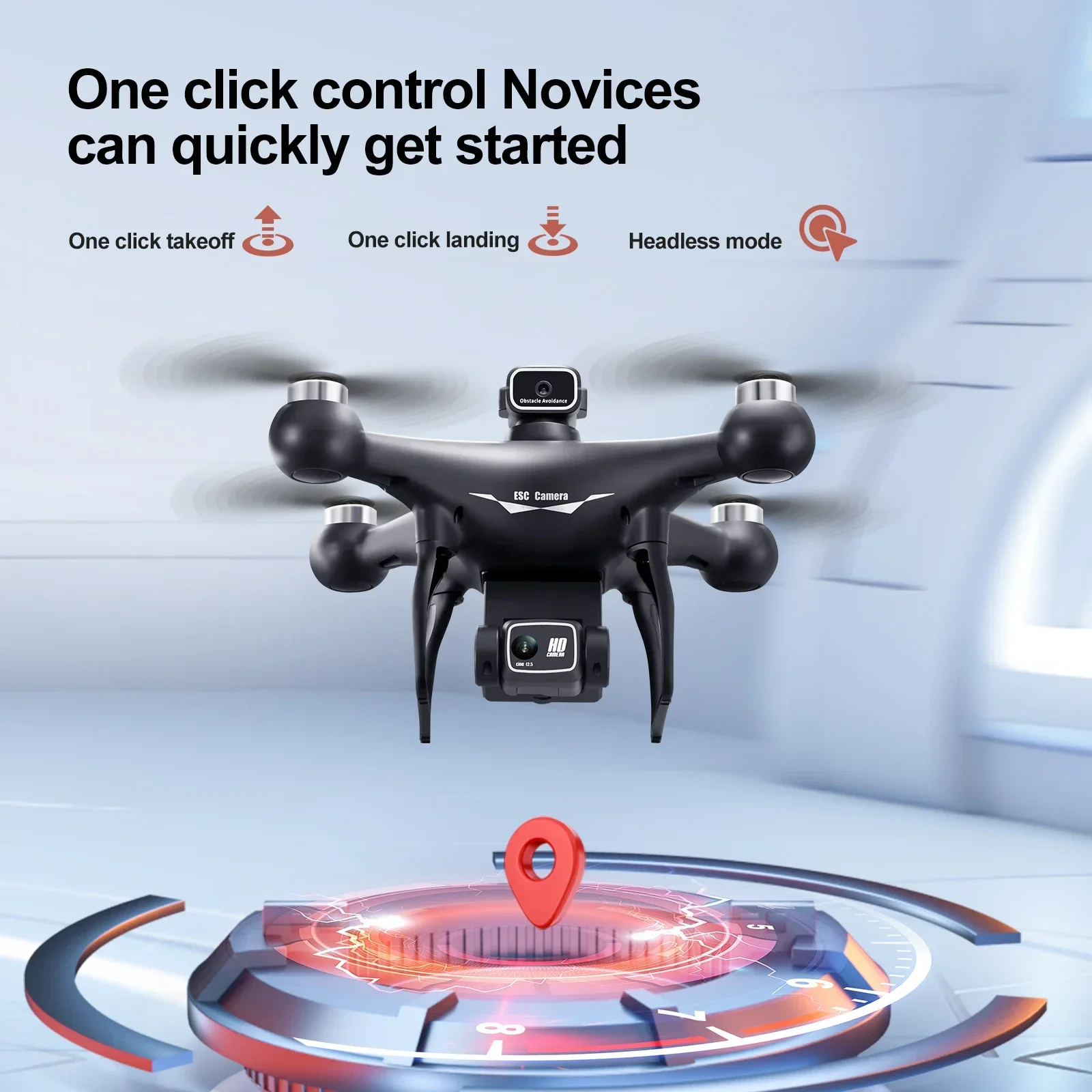 Aviones Rc S116, Dron con Control remoto de 4 canales, Wifi, Fpv, Gps, avión Rc profesional listo para volar, cámara Dual para evitar obstáculos