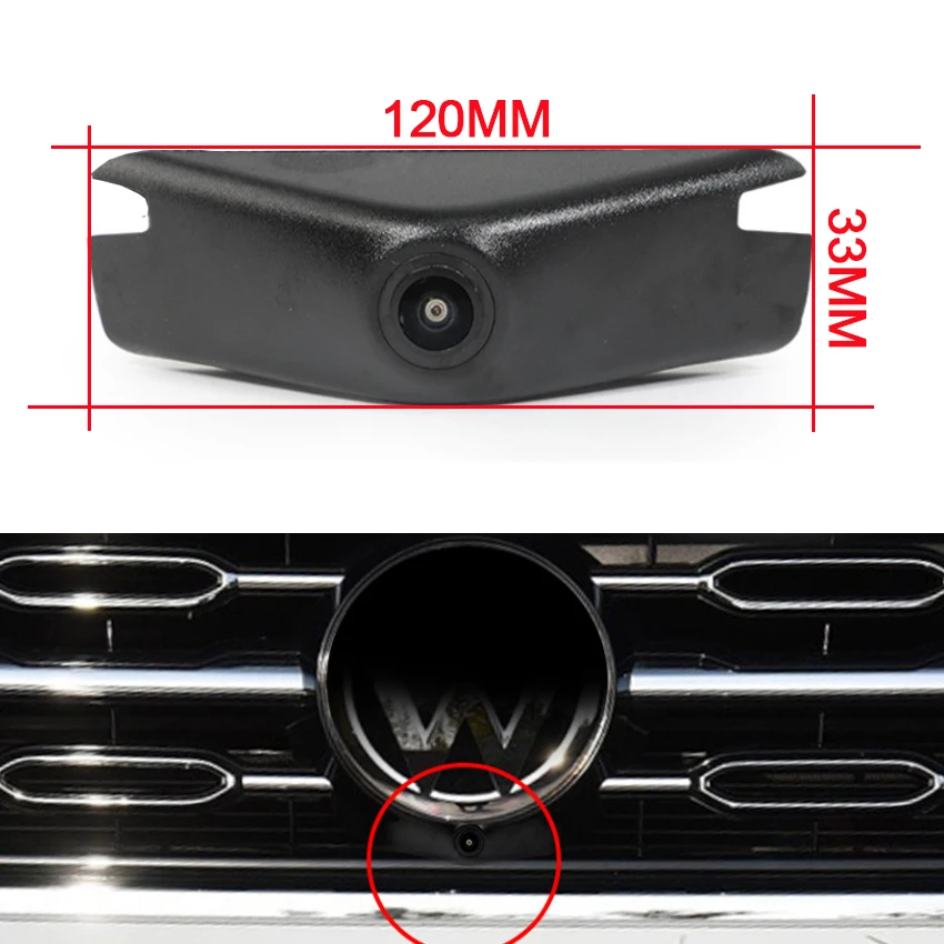 140deg fisheye 1080*720P HD CCD high quality Car front positive view camera For Volkswagen Tayron 2019 2020 Front Camera