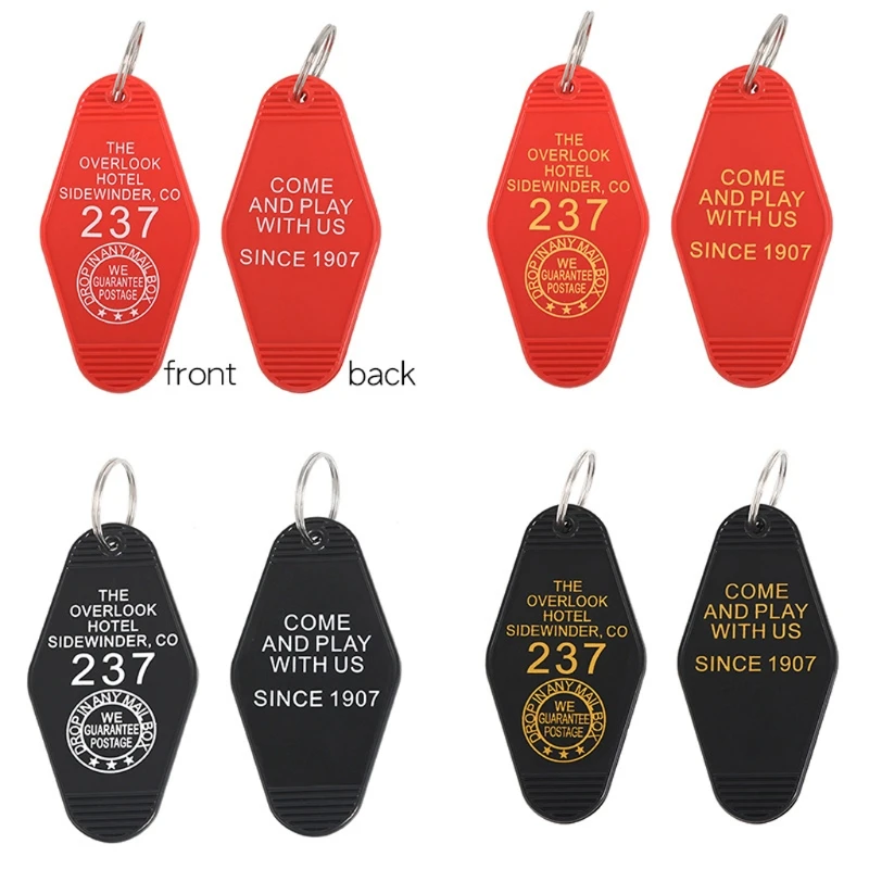 1Pc Hotel Room 237 Key Tag Hotel Motel Keychain The Overlook Hotel Sidewinder CO Inspired Key Tag keyrings Jewelry Unisex