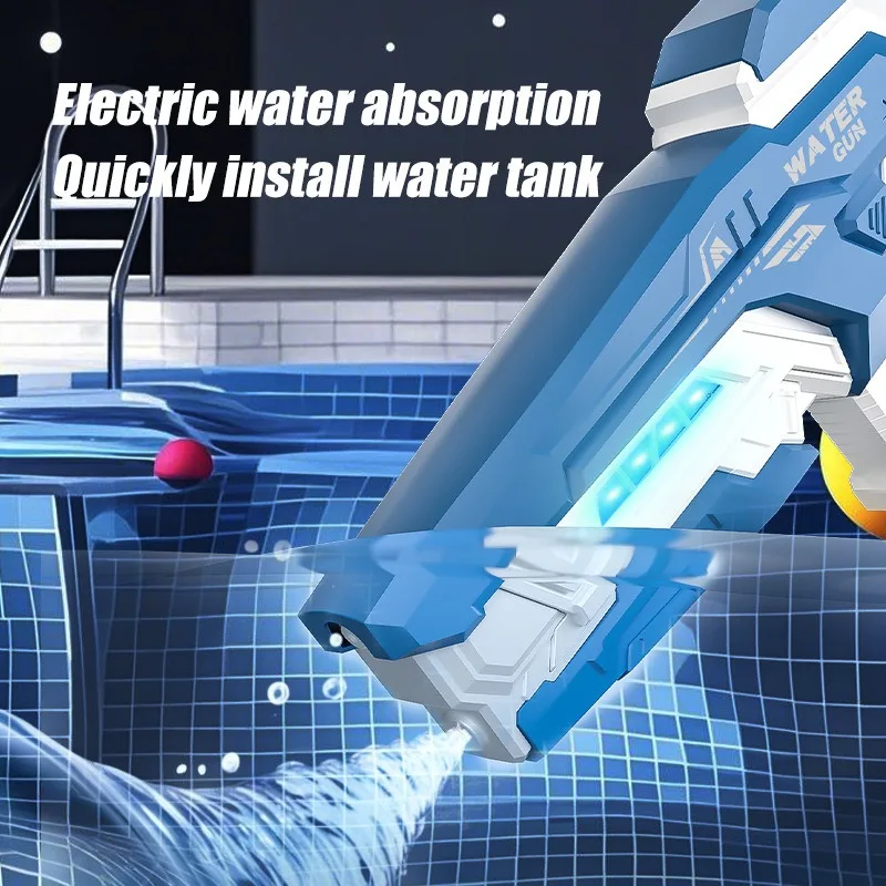 Sommer Elektrische Wasser Pistolen Leistungsstarke Spritzen Automatische Wasser Saug Wasser Blasters Outdoor Strand Spielzeug für Jungen Kinder Geschenk