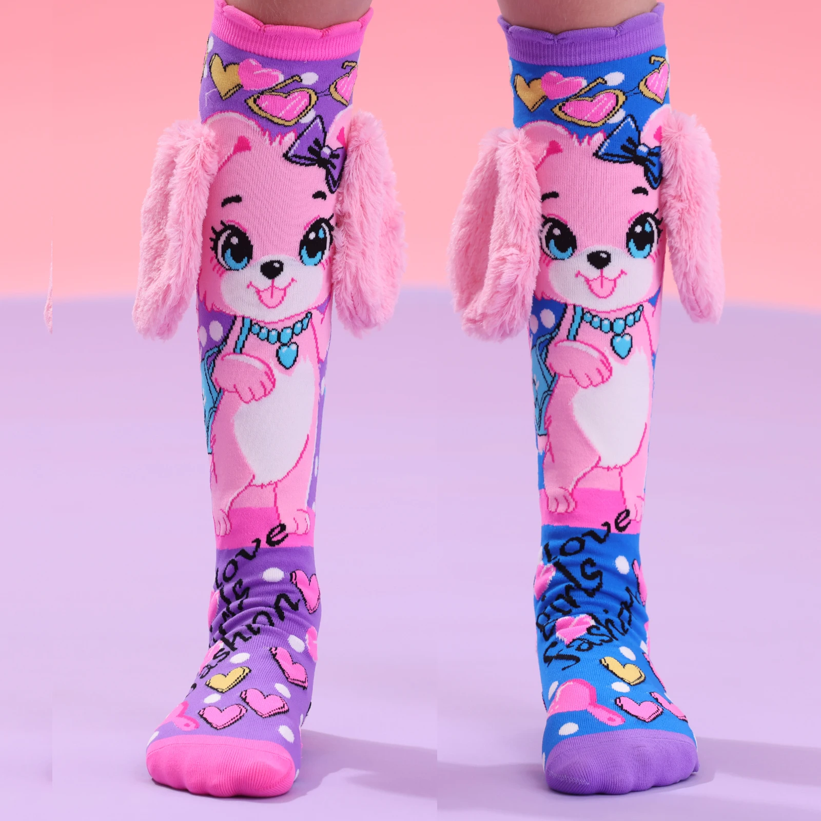 Calcetines locos para niños Calcetines lindos para niñas loco Funky Stretch Calcetines novedosos mediados a altos