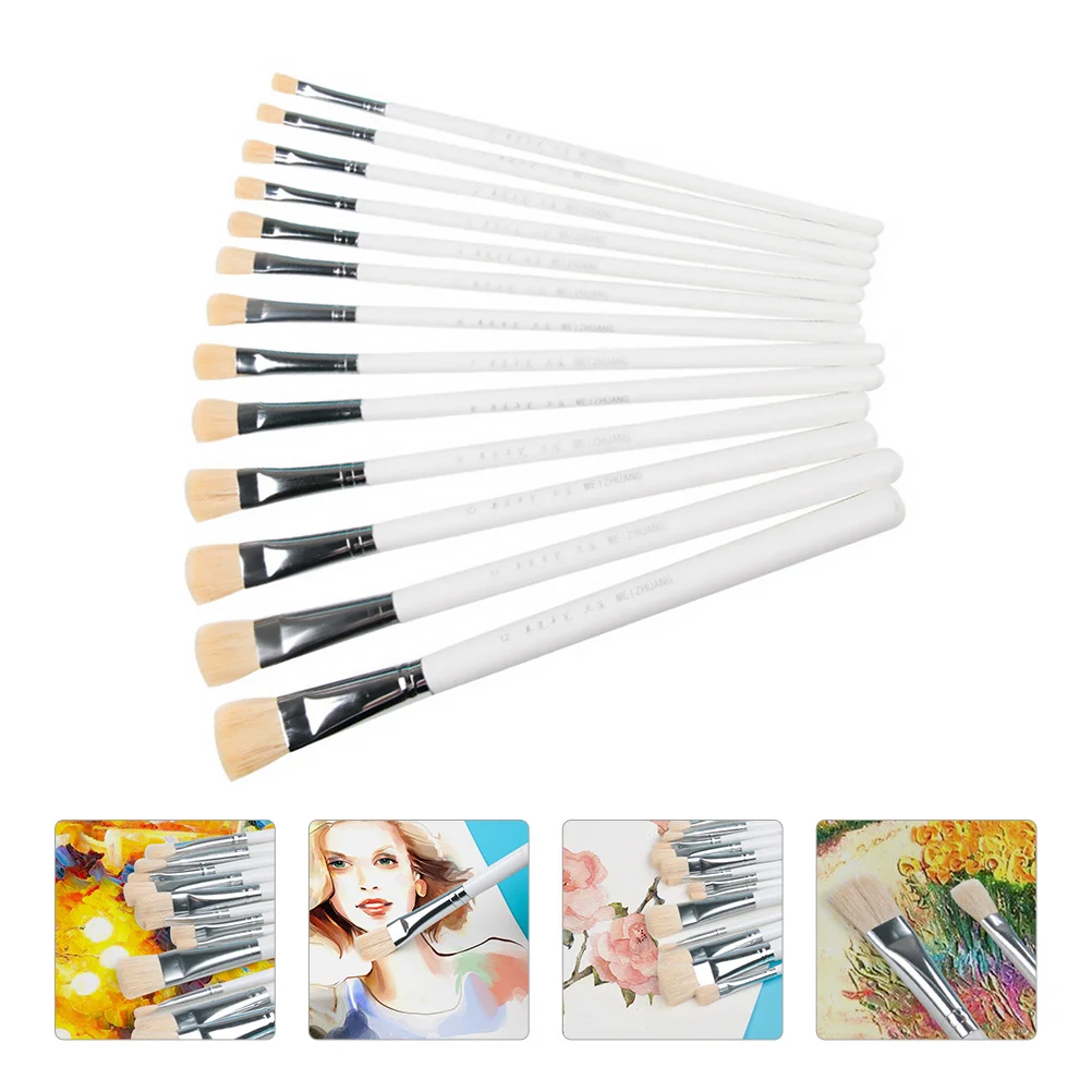 

Sheep Tail Brush Set Craft Art Paint Brushes Oil Painting