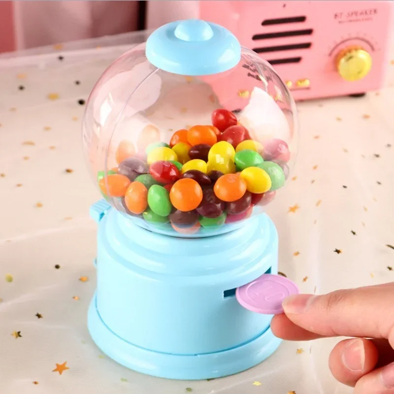 Cute Sweet Mini Candy Machine Kids Bubble Gift bambini Bank Toys Dispenser Gumball Coin Saving Box Piggy Bank Home Decor