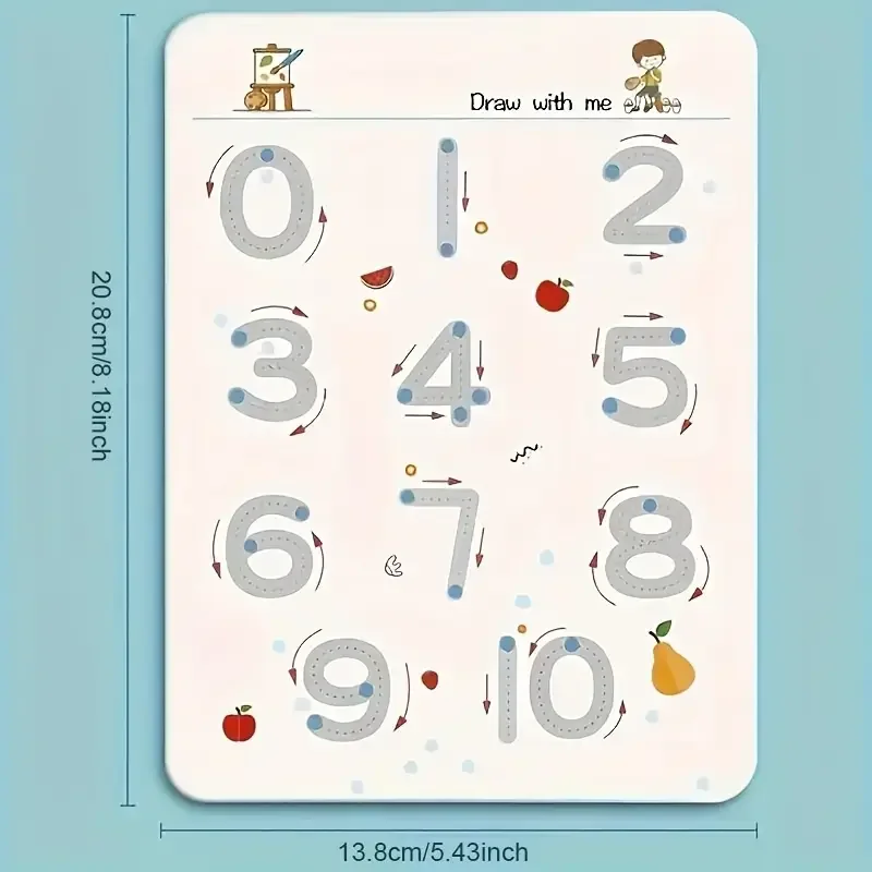 36-Page Reusable Workbook - 2 Pens + Eraser, Erasable Stickers for Kids' Drawing & Control, New Year & Christmas Gift