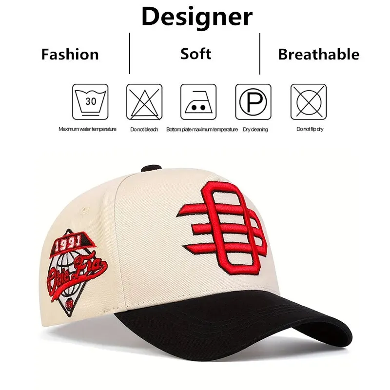 Unisex OE Stickerei Seite 1991 Snapback Baseball Caps Frühling und Herbst Outdoor Einstellbare Casual Hüte Sonnenschutz Hut