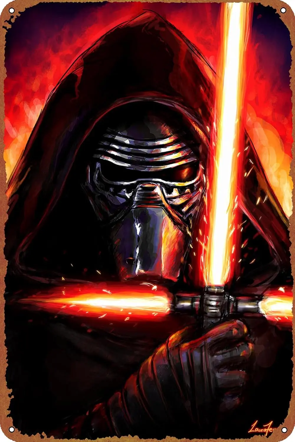 Kylo Ren poster Poster Vintage Tin Sign for Bar Office Home Wall Decor Gift Retro Metal Sign