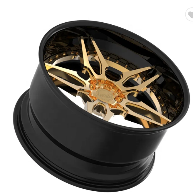 

New 1-3 Piece Special Powder Coat Black Aluminum Chrome Wheel Hub 16-24 Inch 5x108/120/110 30mm ET