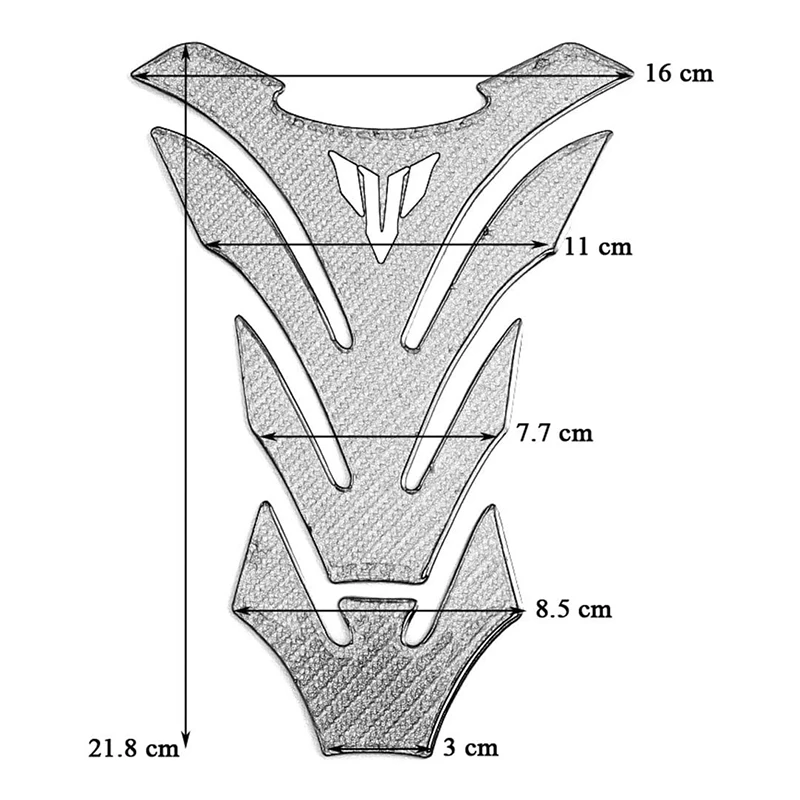 Almohadilla de tanque de motocicleta de fibra de carbono, almohadilla de tanque de combustible de Gas, calcomanía, Protector de tanque, pegatinas de motocicleta para Yamaha, todos los modelos