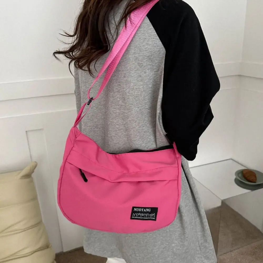 Large Capacity Oxford Shoulder Bag Underarm Bag Korean Style Canvas Dumpling Bag Handbag Commute Sports Crossbody Bag Daily