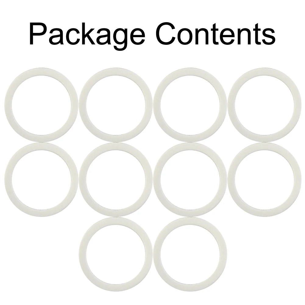Junta tórica para tapa IBC S60x6, sello de espuma PTFE, anillo de sellado de repuesto, accesorios de barriles de lluvia de riego de jardín blanco, 10 piezas