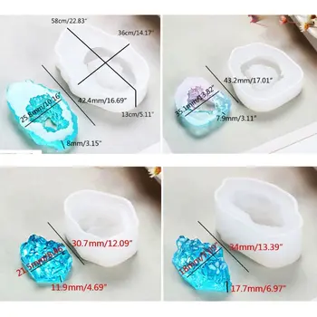 DIY天然石材樹脂模具水晶石英岩簇晶簇寶石吊墜矽膠模具樹脂首飾製作工具 8 最佳銷售 晶簇矽膠模具 - №1