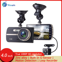 4 Inch Car DVR FHD 1080P Zinc Alloy Dash Cam Dual Lens Night Vision Rear View Camcorder Auto Camera Vehicle Accessories