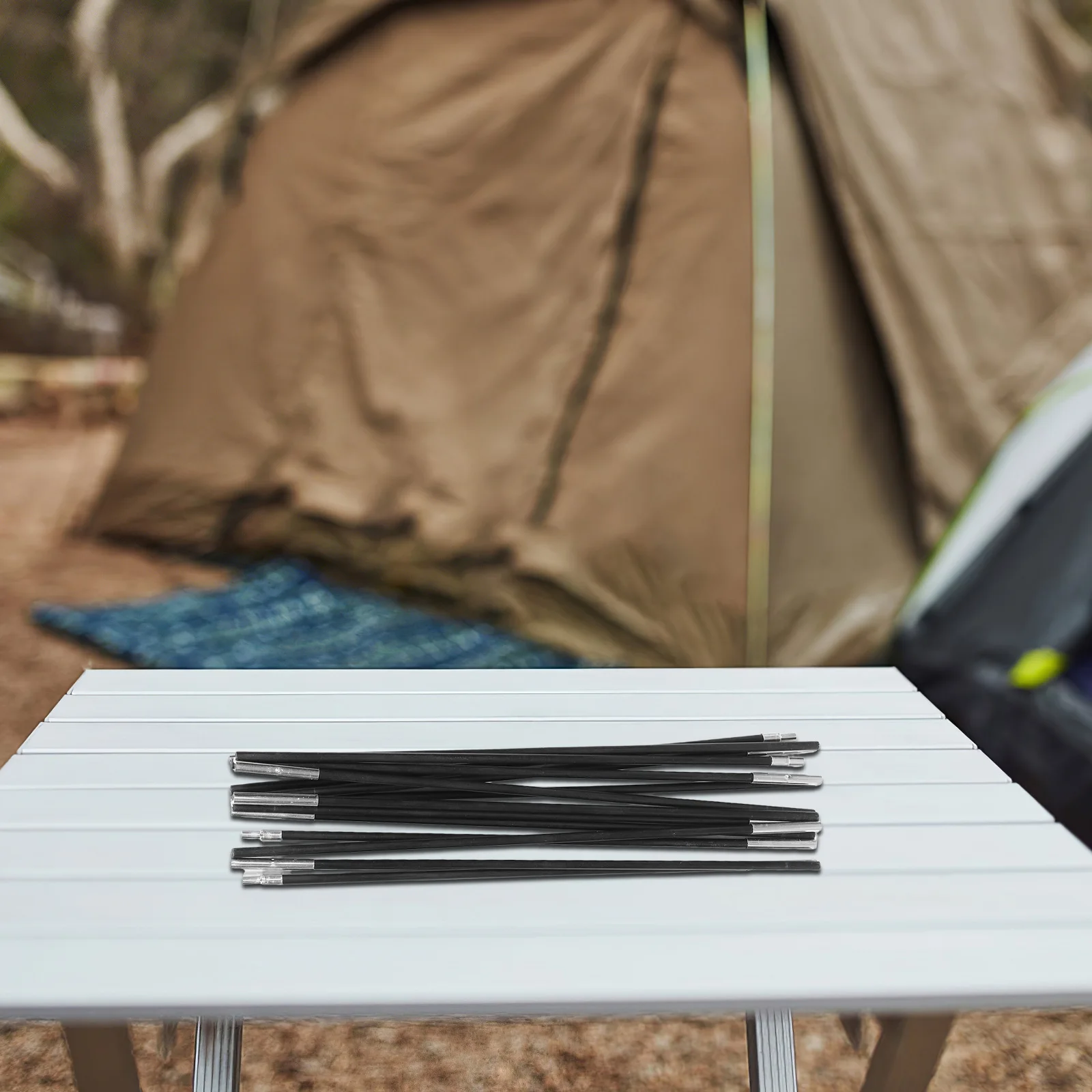 

2Pcs Tent Pole Replacement Durable Fiberglass Construction Easy to Pack Ideal for Various Outdoor Activities 3.2m