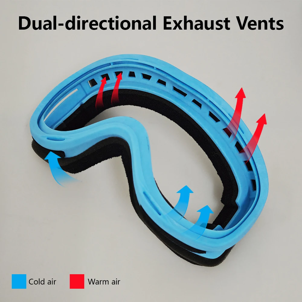 Regalo de Navidad Todo el día Equipo de esquí protector Lente de alta definición Gafas de esquí A prueba de viento A prueba de arena Invierno Hombres Mujeres al aire libre