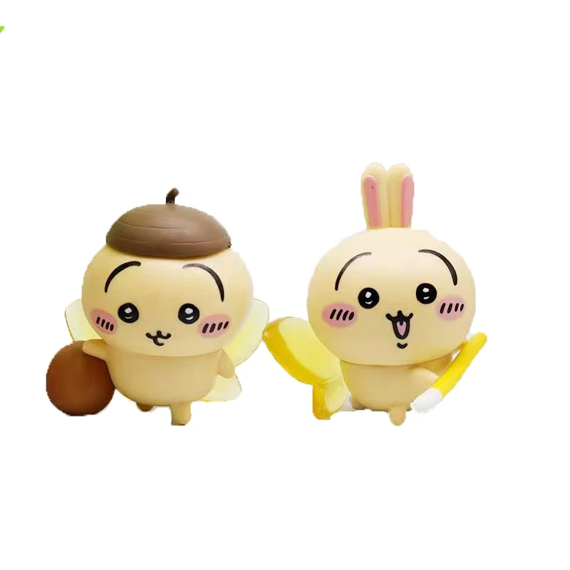 6 Stück Chiikawa Anime Cartoon Kawaii Hachiware Usagi Blind Box Happy Partner Figur Desktop-Puppe Ornamente Geschenk für Freunde – Detail 4