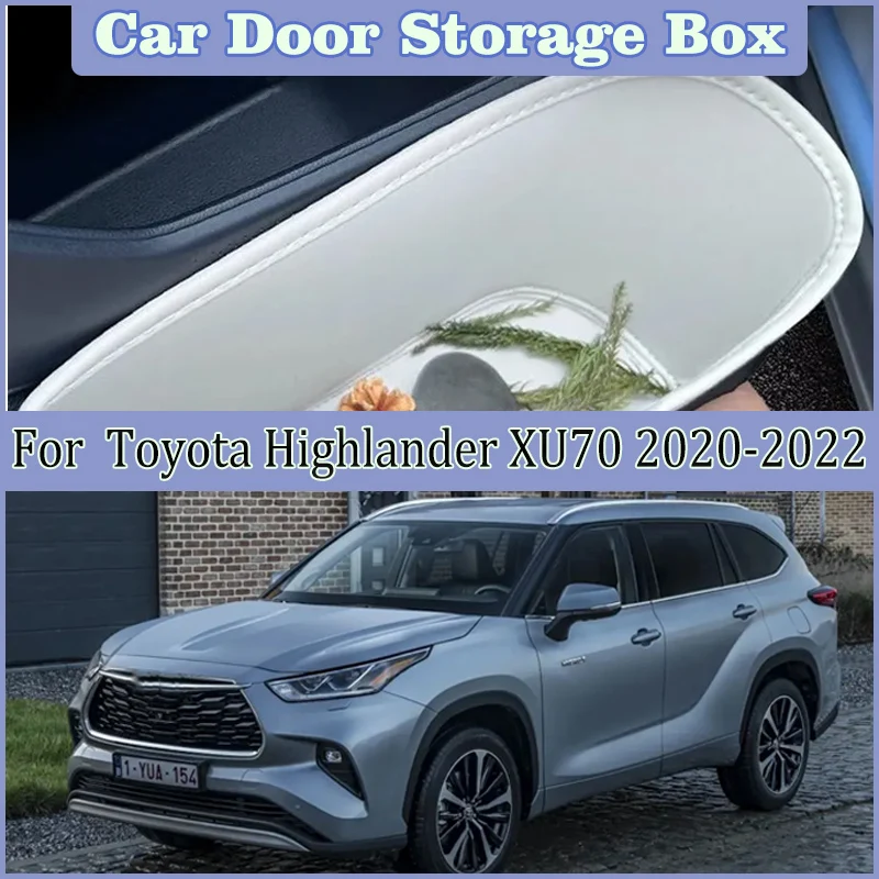 

Car Door Slot Storage Box For Toyota Highlander XU70 Accessories Crown Kluger 2020-2022 Auto Interior Storage Box Cover Bodykits