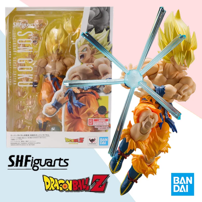 

Bandai Original Dragon Ball SHF SON GOKU LEGENDARY SUPER SAIYAN Anime Action Figure Collectible Model Toy Children's Gift
