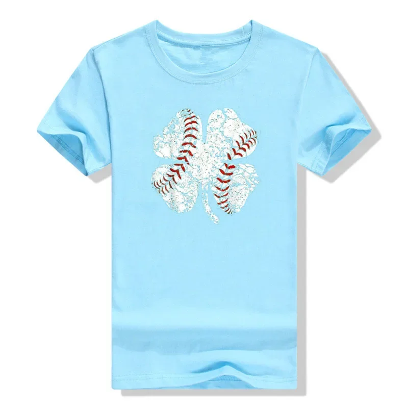 Baseball St Patricks Day Boys Men Catcher Pitcher Shamrock T-Shirt Customized Products Men Clothing Baseball-Lover Tee Tops