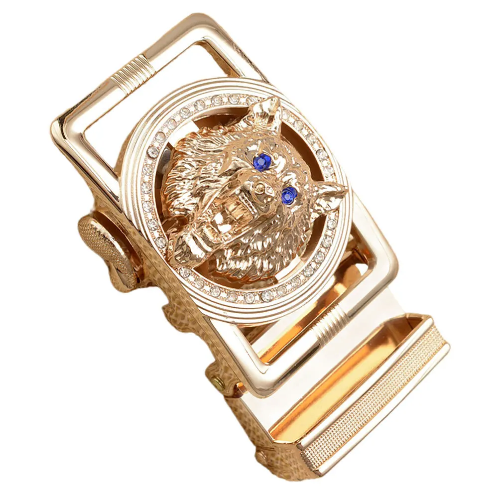 الذئب رئيس حزام مشبك للرجال الرجعية سبيكة خفيفة الوزن ارتداء المقاومة الجينز الخصر مشبك الرجال اللباس التبعي زي التبعي