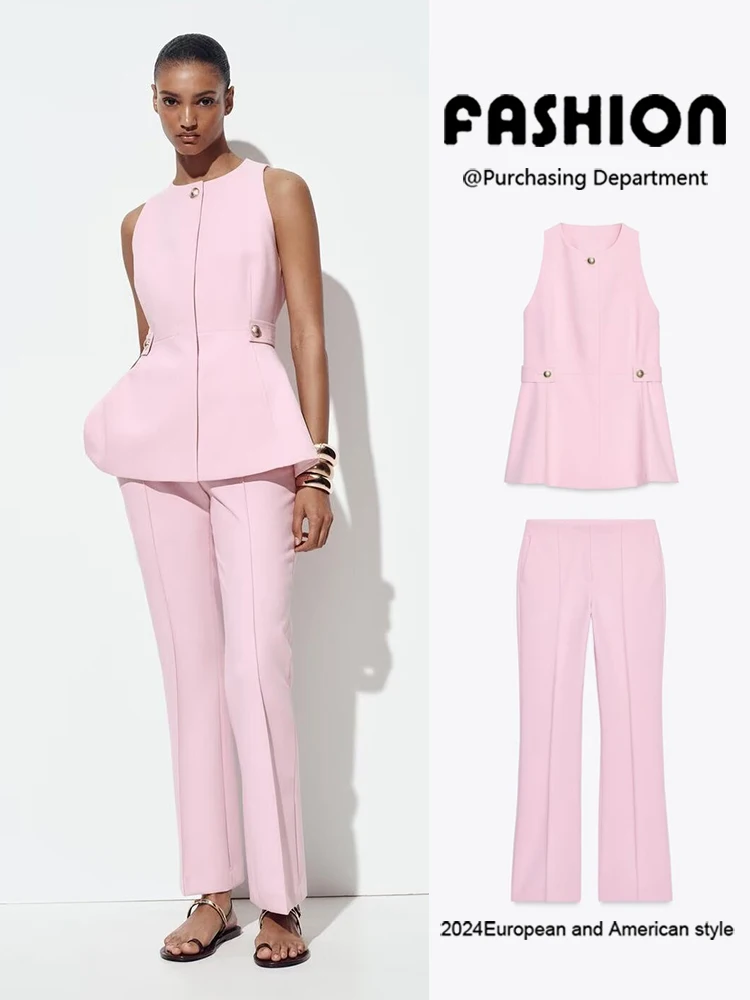 

Summer New Arrival Women's Svel ort Skirt Sle Vest Flared Pants Ethnic Stage Costume Wide Leg Pants Faionable Trend