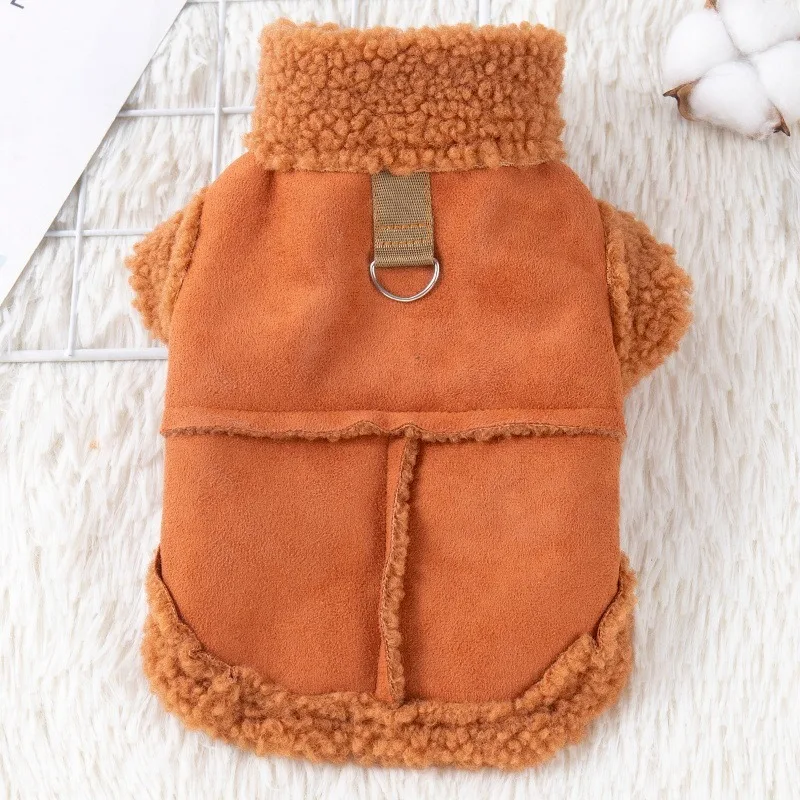 

Dog and Cat Clothing for Autumn and Winter, with Fleece for Small and Medium-sized Dogs, Teddy, Bichon Frise and Pomeranian Pets