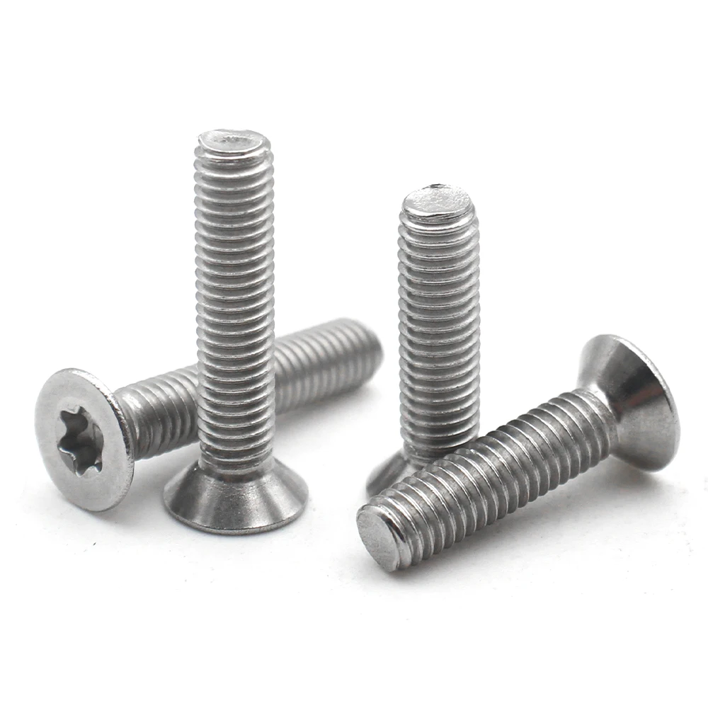 5-50 шт. M1.6 M2 M2.5 M3 M4 M5 M6 M8 304 Шестигранный винт Torx с потайной головкой и плоской головкой CM GB2673 Длина = 3-55 мм