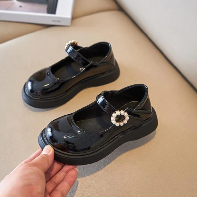 

Girls Vintage Leather Mary Jane Shoes 2026 Spring Autumn New for Girls School Shoes Black Hot Selling Footwear