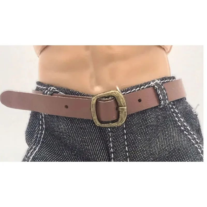 1/6 Scale Male Soldier Casual Belt No Hole Model for 12in Action Figure Toys Clothes Accessories Collection