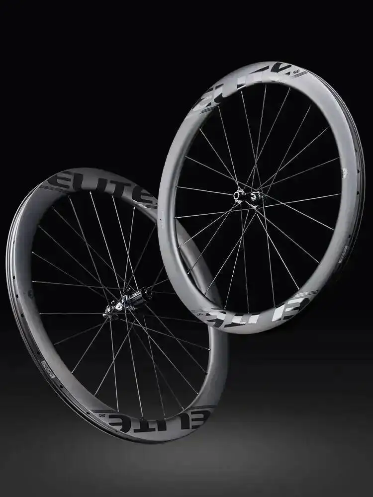 AliExpress ELITEWHEELS ENT 3.0 Disc Carbon Wheelset 700c Tubeless Ready S&S Steel / Ceramic Bearing Pillar 1423 UD Matte Raw Carbon