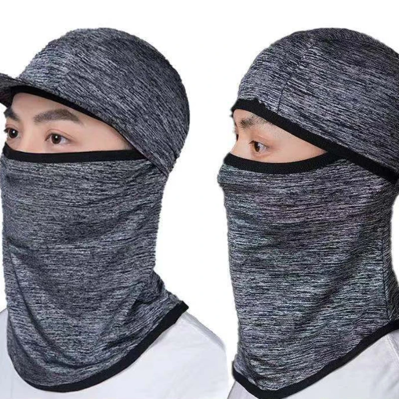 Summer Sunscreen Cooling Headgear Cycling Running Outdoor Sports Brim Ice Silk Headgear Water-absorbing Breathable Mask