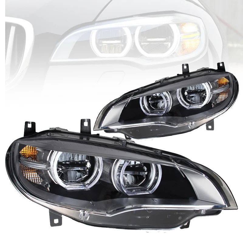 

Full LED Assembly Plug Play Angel Headlamp for BM X5 X6 E71 2008-2014 Halogen & Xenon Headlights Easy Installation