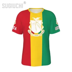 Unisex Nation T-shirt Guinea Flag Guinean T-shirts jersey For Men Women Soccer Football Fans Gifts Custom clothes tee