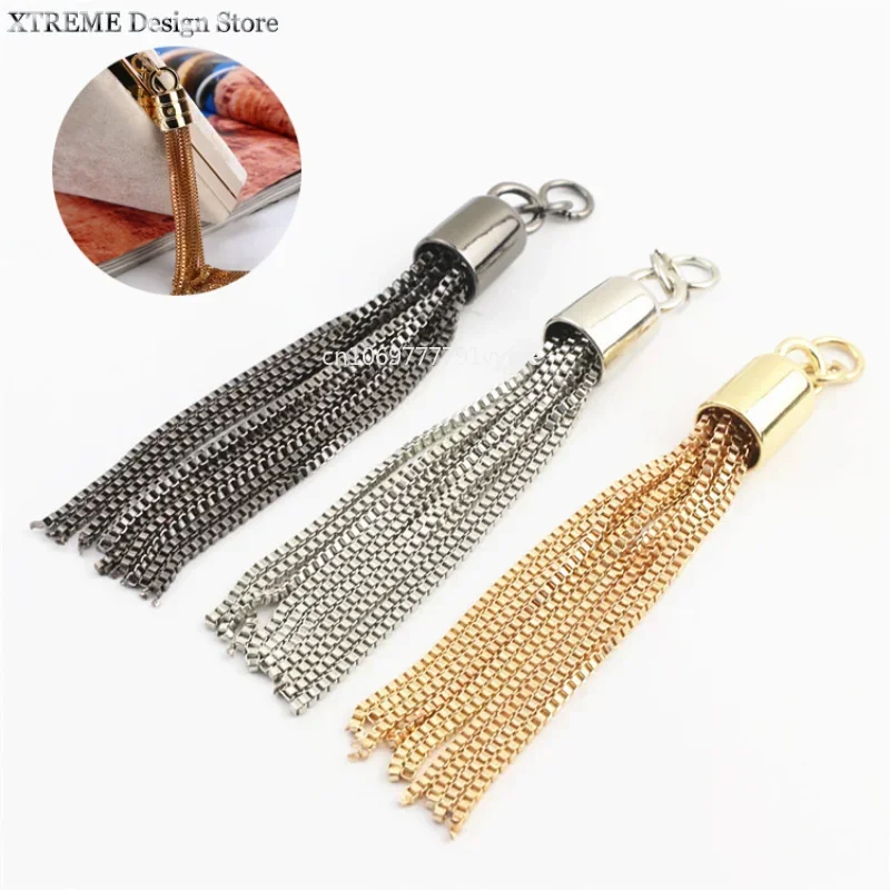 Fashion Metal Decoration Buckle Tassel Pendant Keychain for Handbag Bag Purse Hardware Accessories DIY Crafts Decor Tassel