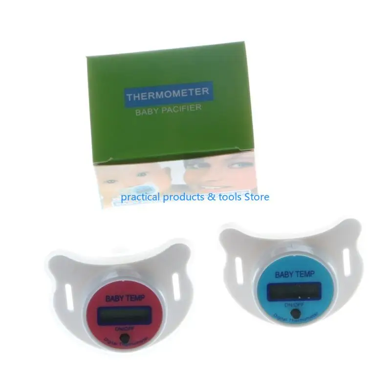 77JB رضع الطفل CLACK درجة الحرارة الرقمية Pacifier LCD Nipple Nipple Nipple Thermside