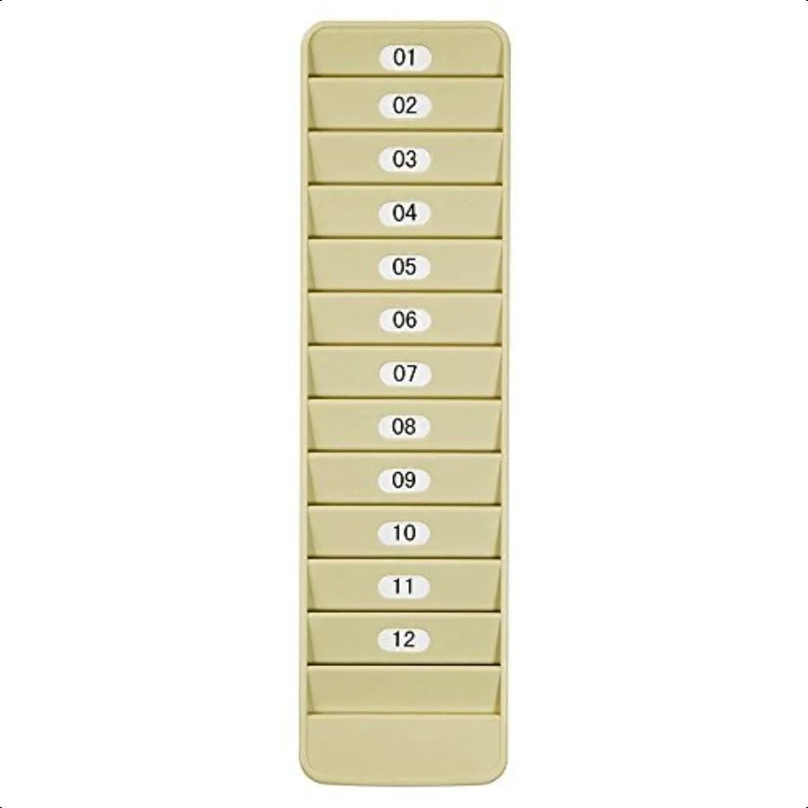 

50012 Badge Rack 12 Pockets Lightweight Durable Plastic Keeps Swipe Cards imity Badges Other Identification Cards Organized Inc