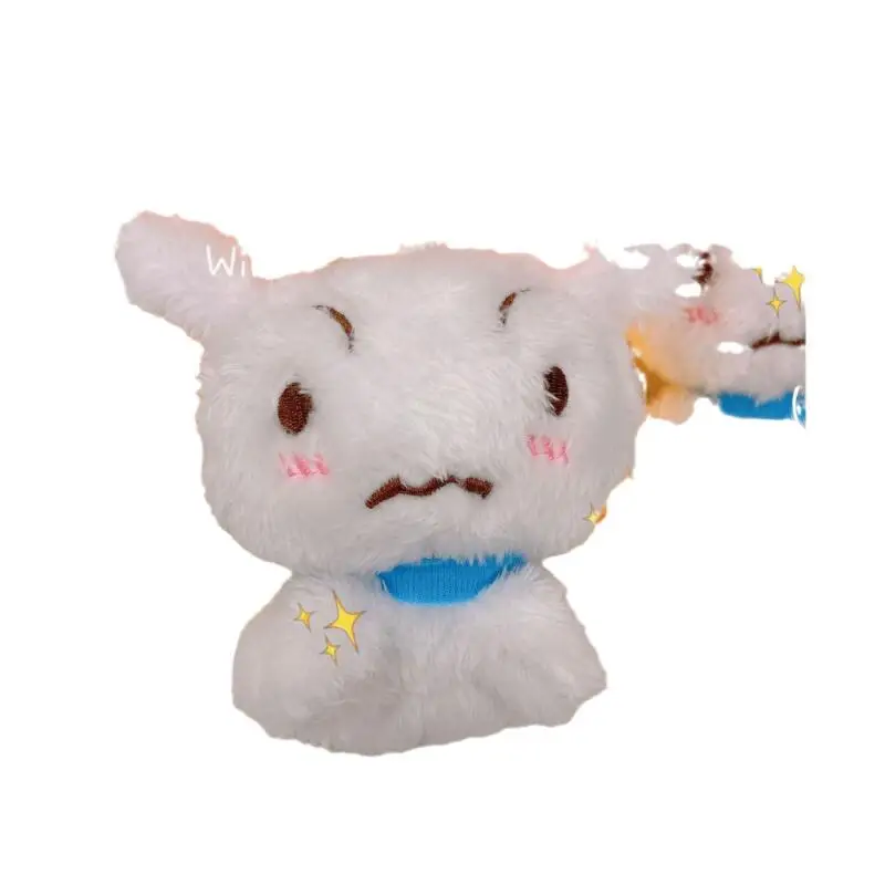 Genuine Crayon Shin-Chan Shiro Plush Keychain Pendant Claw Machine Toy Keyring Wholesale for Daily Decor and Holiday Gifts
