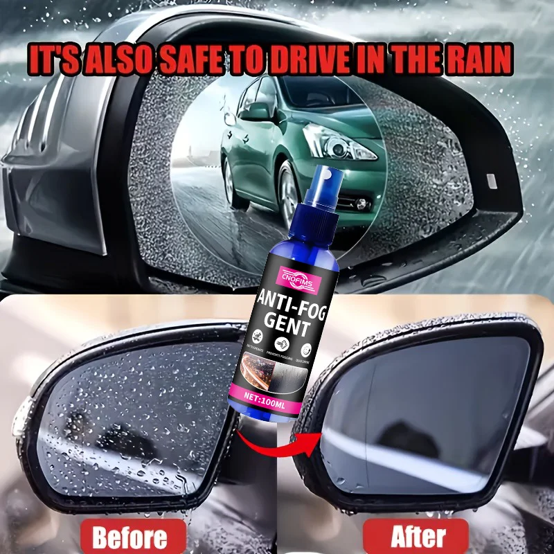 Immagine 4: Spray antiappannante a lunga durata per finestrini auto, caschi, parabrezza e specchietti, per renderli più chiari.