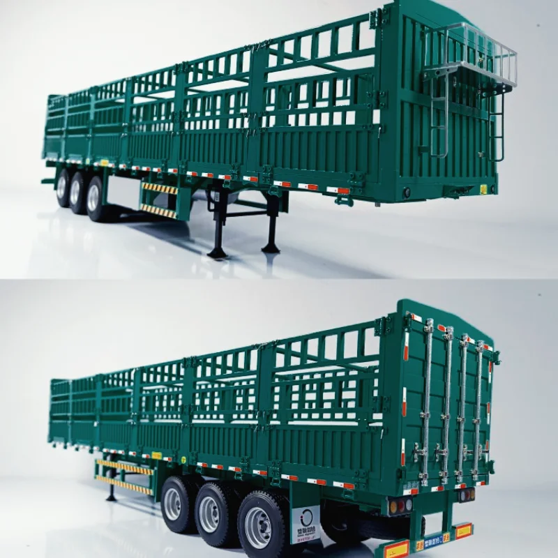 

RC simulation 1/24 trailer compartment 13 meters straight beam high rail freight truck model ornament collection