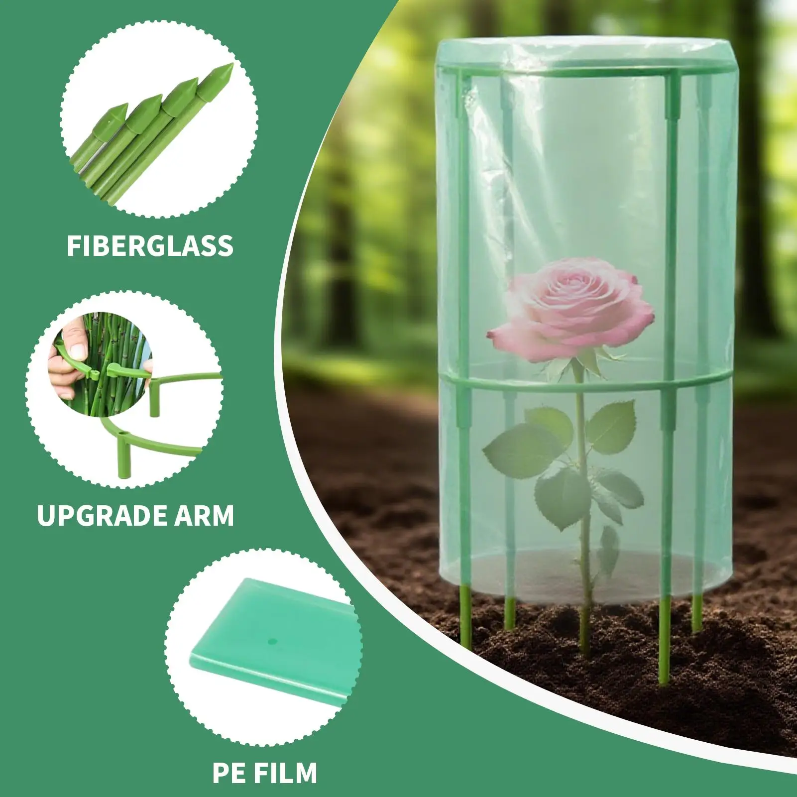 

Seedling Protectors For Garden Seedling Covers Garden Plants Cloches 4 Pieces Breathable Animals Guard Frost Protection Cage For