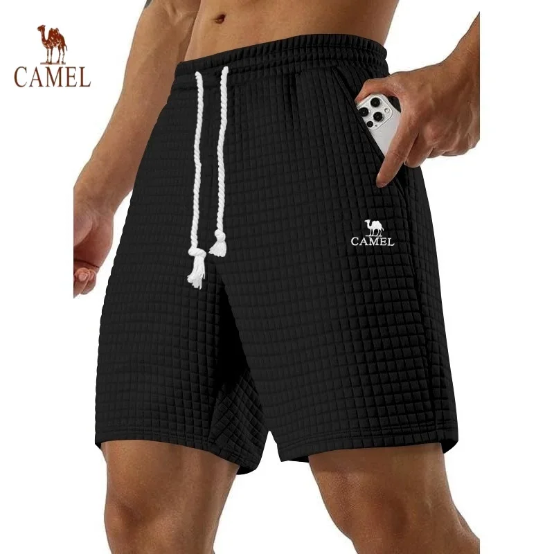 Shorts casuais bordados de alta qualidade masculinos de verão, shorts elegantes para esportes ao ar livre e roupas de trabalho