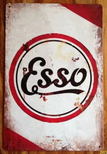 Esso Oil Vintage Retro Metal Tin Advertisement Sign Car Workshop Garage Man Cave